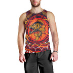 Personalized Barramundi Fish Men Tank Top Australian Tropical Fish Indigenous Aboriginal Dot Art