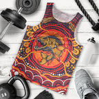 Personalized Barramundi Fish Men Tank Top Australian Tropical Fish Indigenous Aboriginal Dot Art