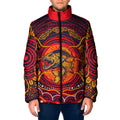 Personalized Barramundi Fish Padded Jacket Australian Tropical Fish Indigenous Aboriginal Dot Art