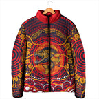 Personalized Barramundi Fish Padded Jacket Australian Tropical Fish Indigenous Aboriginal Dot Art