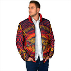 Personalized Barramundi Fish Padded Jacket Australian Tropical Fish Indigenous Aboriginal Dot Art