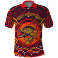 Personalized Barramundi Fish Polo Shirt Australian Tropical Fish Indigenous Aboriginal Dot Art