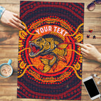 Personalized Barramundi Fish Puzzle Australian Tropical Fish Indigenous Aboriginal Dot Art