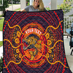 Personalized Barramundi Fish Quilt Australian Tropical Fish Indigenous Aboriginal Dot Art