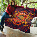 Personalized Barramundi Fish Quilt Australian Tropical Fish Indigenous Aboriginal Dot Art
