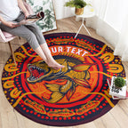 Personalized Barramundi Fish Round Carpet Australian Tropical Fish Indigenous Aboriginal Dot Art