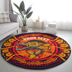 Personalized Barramundi Fish Round Carpet Australian Tropical Fish Indigenous Aboriginal Dot Art