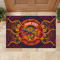 Personalized Barramundi Fish Rubber Doormat Australian Tropical Fish Indigenous Aboriginal Dot Art