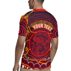 Personalized Barramundi Fish Rugby Jersey Australian Tropical Fish Indigenous Aboriginal Dot Art