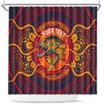 Personalized Barramundi Fish Shower Curtain Australian Tropical Fish Indigenous Aboriginal Dot Art