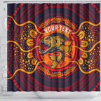 Personalized Barramundi Fish Shower Curtain Australian Tropical Fish Indigenous Aboriginal Dot Art