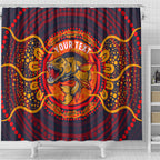 Personalized Barramundi Fish Shower Curtain Australian Tropical Fish Indigenous Aboriginal Dot Art