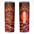 Personalized Barramundi Fish Skinny Tumbler Australian Tropical Fish Indigenous Aboriginal Dot Art