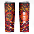Personalized Barramundi Fish Skinny Tumbler Australian Tropical Fish Indigenous Aboriginal Dot Art
