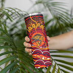 Personalized Barramundi Fish Skinny Tumbler Australian Tropical Fish Indigenous Aboriginal Dot Art