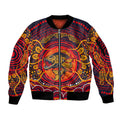 Personalized Barramundi Fish Sleeve Zip Bomber Jacket Australian Tropical Fish Indigenous Aboriginal Dot Art
