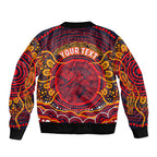 Personalized Barramundi Fish Sleeve Zip Bomber Jacket Australian Tropical Fish Indigenous Aboriginal Dot Art