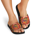Personalized Barramundi Fish Slide Sandals Australian Tropical Fish Indigenous Aboriginal Dot Art
