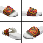 Personalized Barramundi Fish Slide Sandals Australian Tropical Fish Indigenous Aboriginal Dot Art