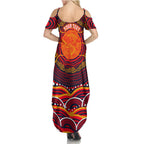 Personalized Barramundi Fish Summer Maxi Dress Australian Tropical Fish Indigenous Aboriginal Dot Art