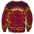 Personalized Barramundi Fish Sweatshirt Australian Tropical Fish Indigenous Aboriginal Dot Art