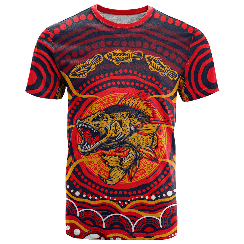 Personalized Barramundi Fish T Shirt Australian Tropical Fish Indigenous Aboriginal Dot Art