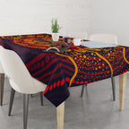 Personalized Barramundi Fish Tablecloth Australian Tropical Fish Indigenous Aboriginal Dot Art