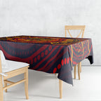 Personalized Barramundi Fish Tablecloth Australian Tropical Fish Indigenous Aboriginal Dot Art