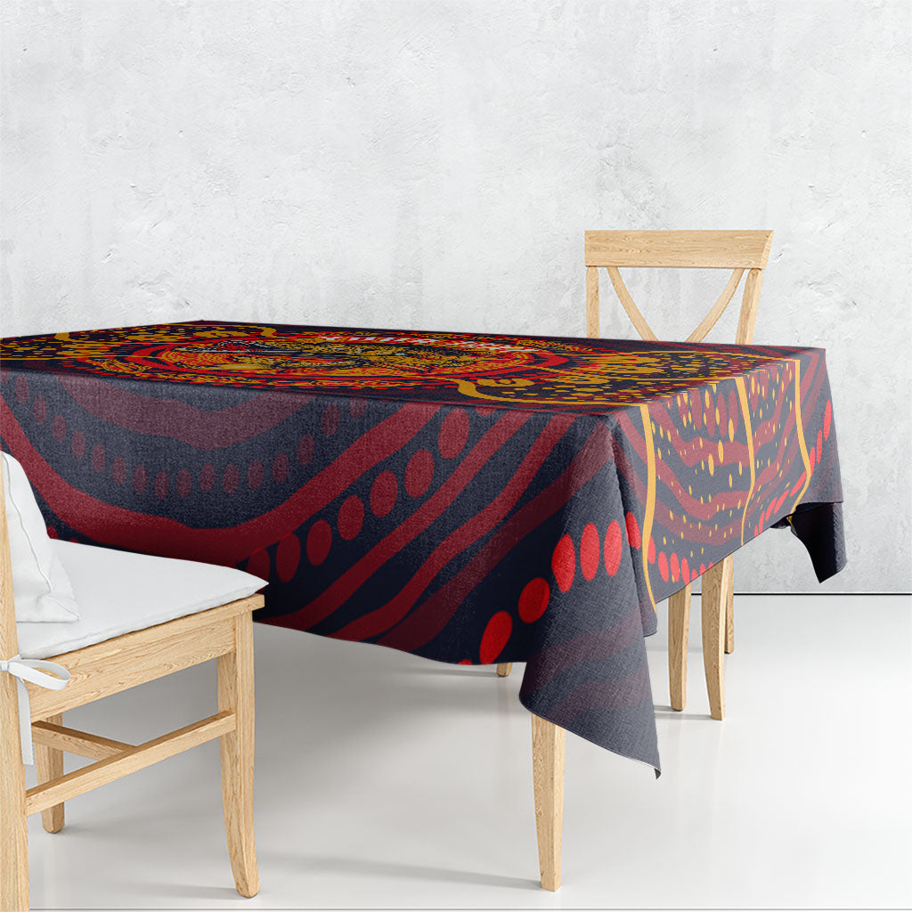 Personalized Barramundi Fish Tablecloth Australian Tropical Fish Indigenous Aboriginal Dot Art