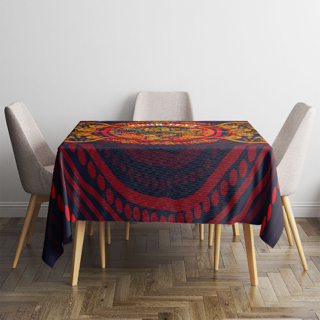 Personalized Barramundi Fish Tablecloth Australian Tropical Fish Indigenous Aboriginal Dot Art