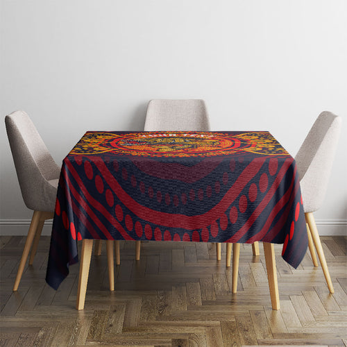 Personalized Barramundi Fish Tablecloth Australian Tropical Fish Indigenous Aboriginal Dot Art