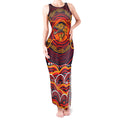 Personalized Barramundi Fish Tank Maxi Dress Australian Tropical Fish Indigenous Aboriginal Dot Art
