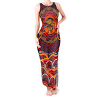 Personalized Barramundi Fish Tank Maxi Dress Australian Tropical Fish Indigenous Aboriginal Dot Art
