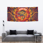 Personalized Barramundi Fish Tapestry Australian Tropical Fish Indigenous Aboriginal Dot Art