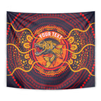 Personalized Barramundi Fish Tapestry Australian Tropical Fish Indigenous Aboriginal Dot Art
