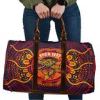 Personalized Barramundi Fish Travel Bag Australian Tropical Fish Indigenous Aboriginal Dot Art
