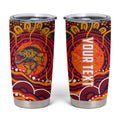 Personalized Barramundi Fish Tumbler Cup Australian Tropical Fish Indigenous Aboriginal Dot Art