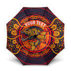 Personalized Barramundi Fish Umbrella Australian Tropical Fish Indigenous Aboriginal Dot Art
