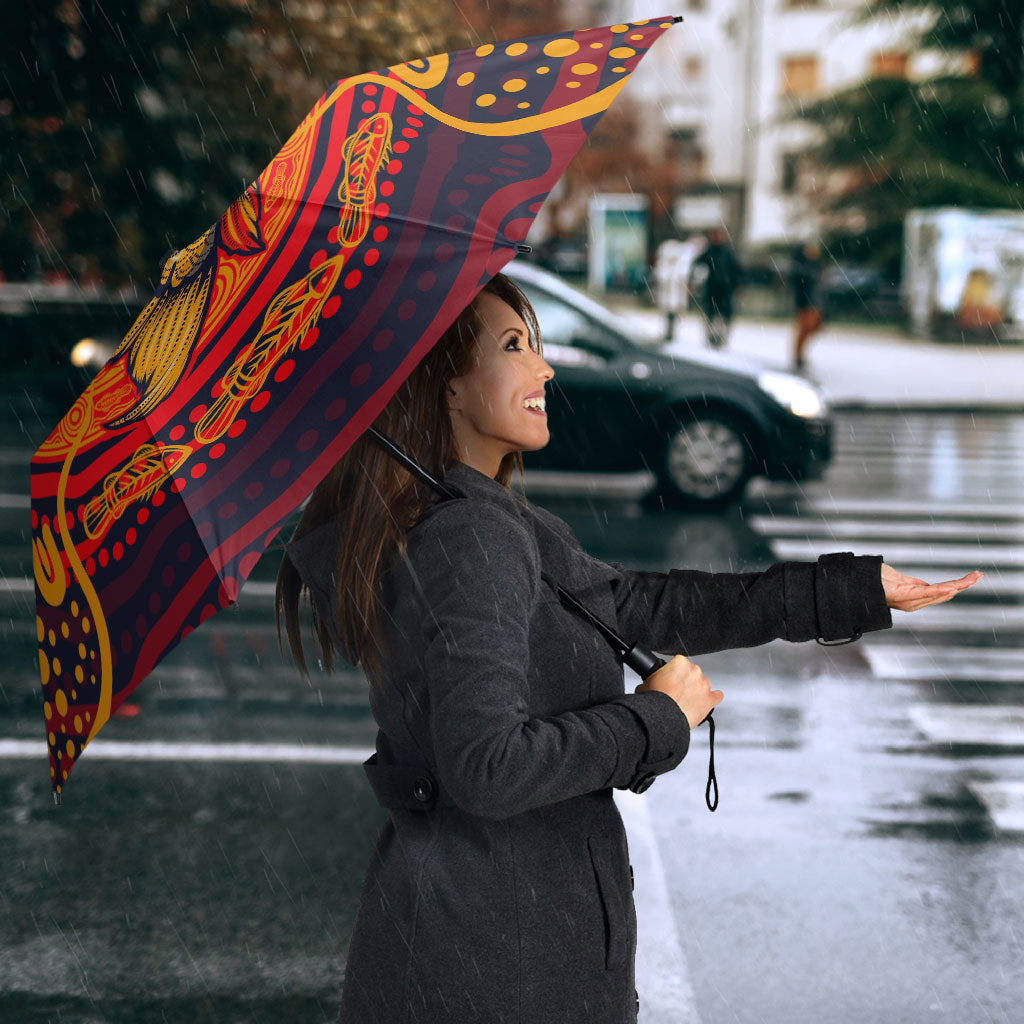 Personalized Barramundi Fish Umbrella Australian Tropical Fish Indigenous Aboriginal Dot Art