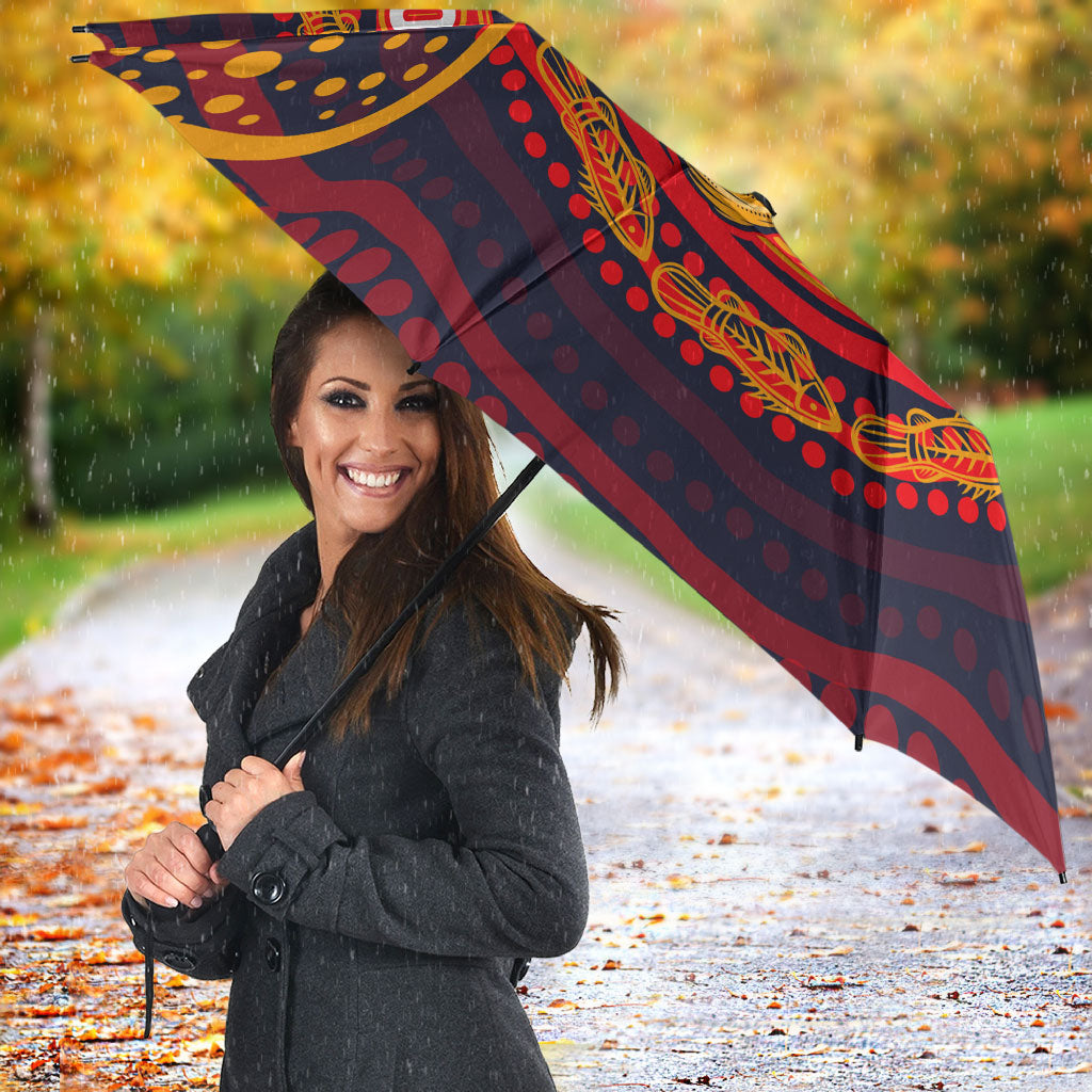 Personalized Barramundi Fish Umbrella Australian Tropical Fish Indigenous Aboriginal Dot Art