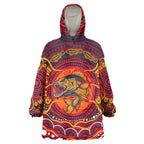 Personalized Barramundi Fish Wearable Blanket Hoodie Australian Tropical Fish Indigenous Aboriginal Dot Art