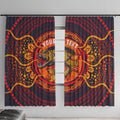 Personalized Barramundi Fish Window Curtain Australian Tropical Fish Indigenous Aboriginal Dot Art