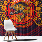 Personalized Barramundi Fish Window Curtain Australian Tropical Fish Indigenous Aboriginal Dot Art