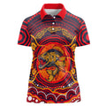 Personalized Barramundi Fish Women Polo Shirt Australian Tropical Fish Indigenous Aboriginal Dot Art