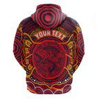 Personalized Barramundi Fish Zip Hoodie Australian Tropical Fish Indigenous Aboriginal Dot Art