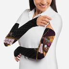 Brisbane Broncos Rugby Arm Sleeves Tribal Polynesian Power Art - Lightning Mascot