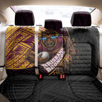 Brisbane Broncos Rugby Back Car Seat Cover Tribal Polynesian Power Art - Lightning Mascot