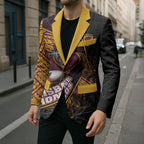 Brisbane Broncos Rugby Blazer Tribal Polynesian Power Art - Lightning Mascot