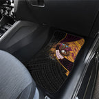 Brisbane Broncos Rugby Car Mats Tribal Polynesian Power Art - Lightning Mascot