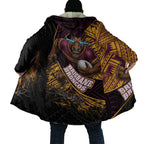 Brisbane Broncos Rugby Cloak Tribal Polynesian Power Art - Lightning Mascot